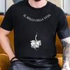 Sommer 2025 Damiano David Il Ballo Dehlavi Tower Tattoo T-Shirt Interessantes Kleines Angst Herren Qualitätskleidung Baumwoll-T-Shirt
