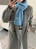 Autumn and winter warm old money style quality wool scarf women's atmosphere white soft waxy couple warm knitted scarf men