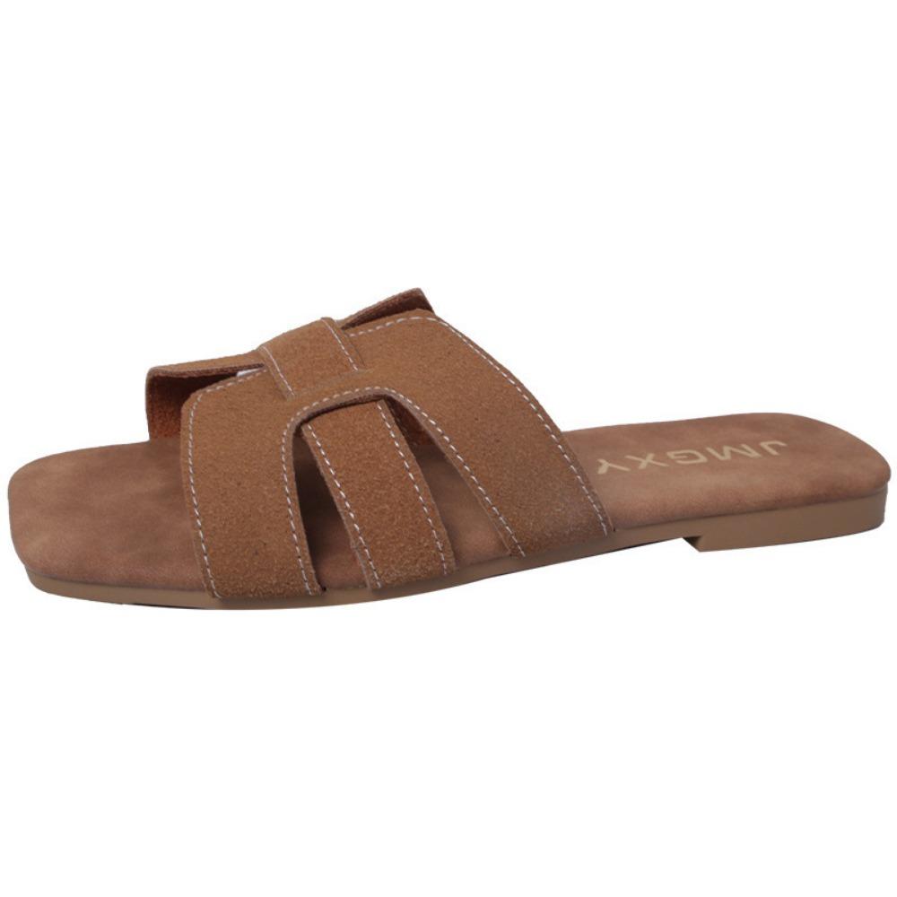 Fashion 2025 Summer New Women Slippers Flat Bottom Non-slip Outdoor Open Toe Beach Female Sandals Sexy Fashion Design Slides Woman Shoes