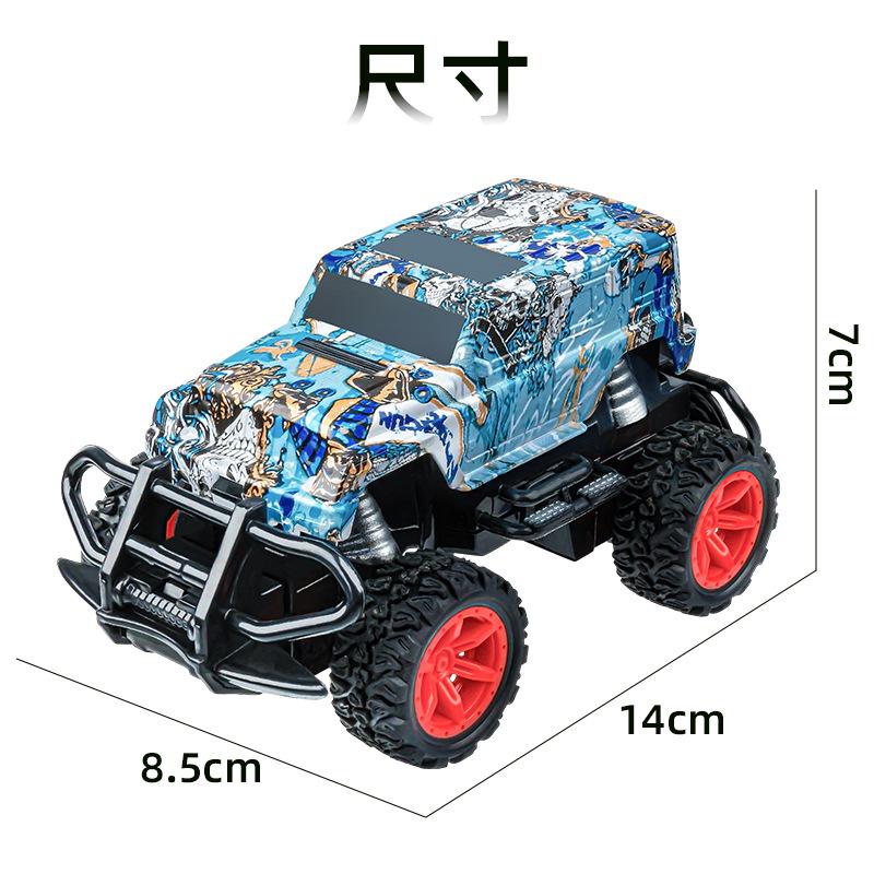 1:43 Scale Wireless Four-way Remote Control Car, Off-road Climbing Children's Racing Car, Graffiti Off-road Remote Control Toy Car