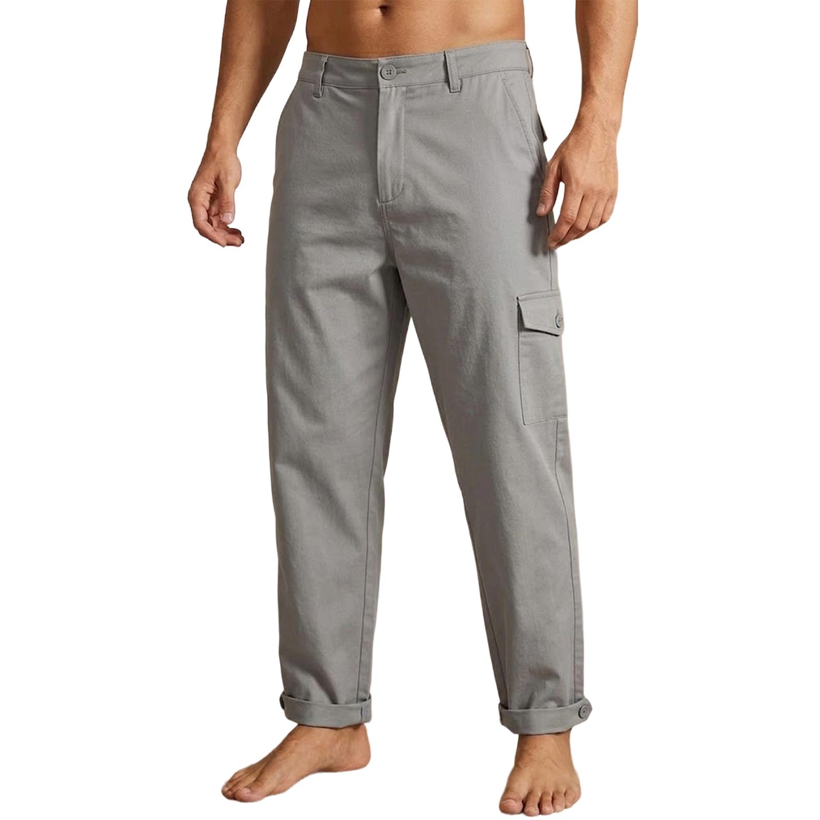 Men s Multi-Pocket Work Pants Men s Casual Fashion Hiking Pants XXL