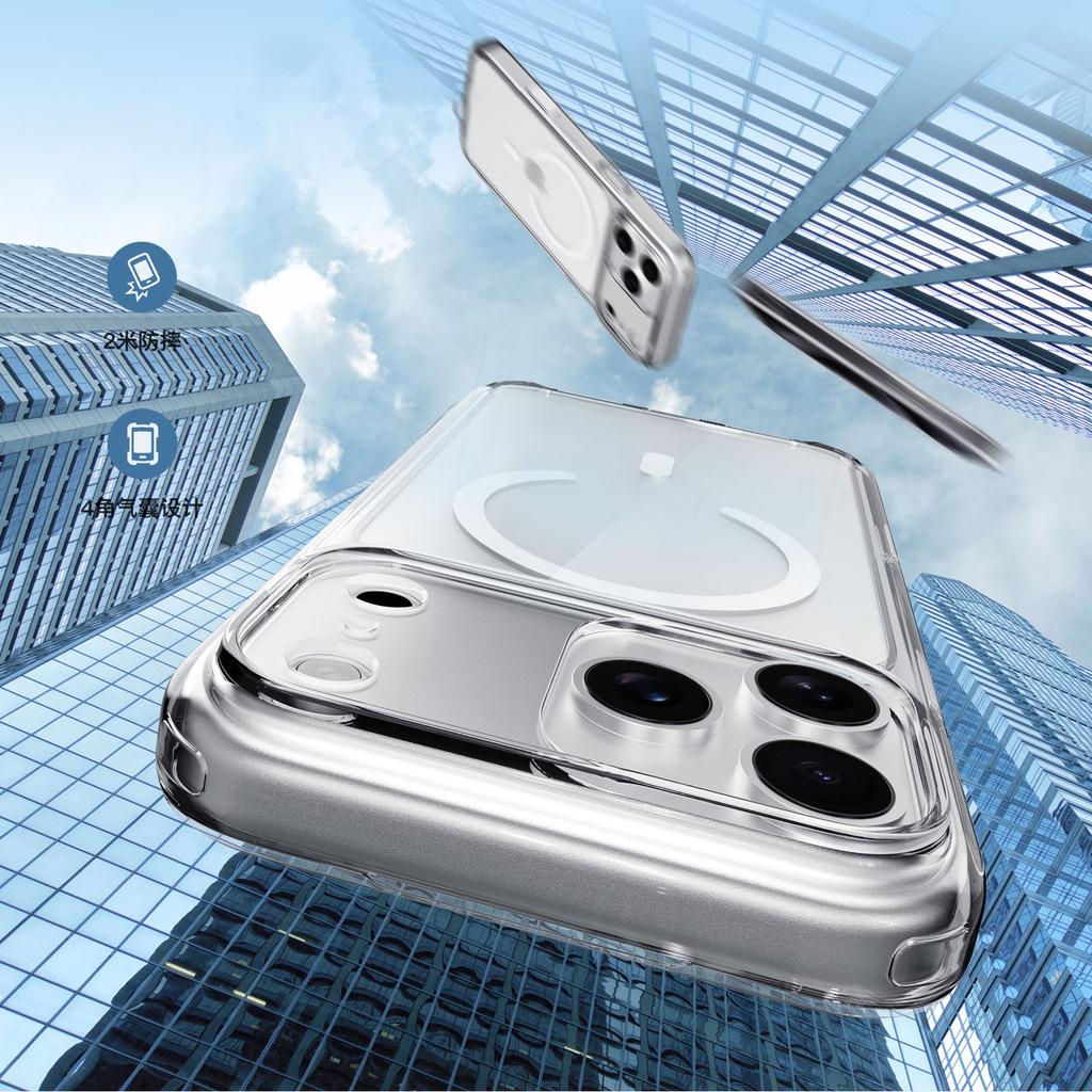 Luxury Magnetic Magsafe Phone Case For iPhone 17 Pro Max 17Air 17Pro 17  Transparent With Camera Button Wireless charging Cover