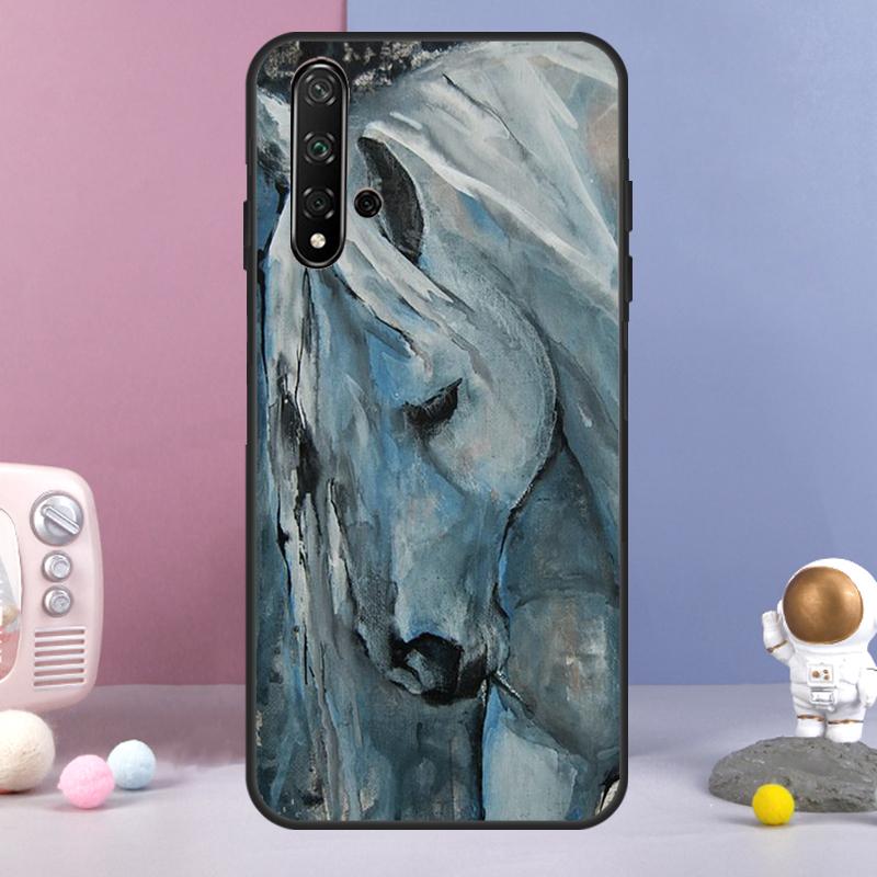 Horse Painted Art For Huawei Nova Y60 Y61 Y70 Y72 Y73 Y90 Y91 9 10 SE 7i 8i 11i 12i P30 P40 Lite P60 Pro Case