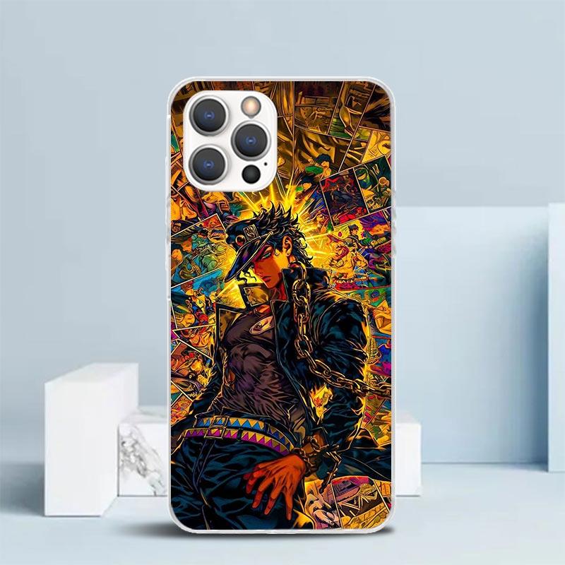 JoJo's Bizarre Adventure Kujo Jotaro Soft Cover for iPhone 16 17 Air 15 14 Pro Max 16E Phone Case 13 Mini 12 11 7 SE 8 Print Pat