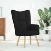 VidaXL Chaise de relaxation Noir Tissu, chaise, fauteuil relax, fauteuil relax en tissu, chaise de salon, chaise en tissu, 4016769