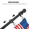 6ft Flag Pole Versatile Rustproof Detachable Flags Bracket for Houses and Garages Front Porches Meeting Halls