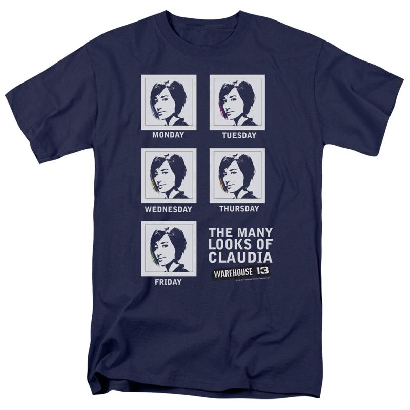 

Warehouse Many Looks T ShirtSci Fi TV Show Classic Adult Navy Blue S