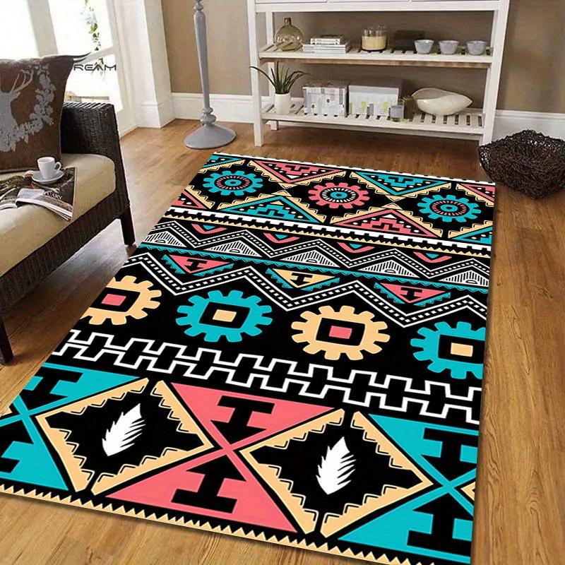 1pc Mayan Totem Print, Design Area Rug - Soft, Anti-Slip, and Durable Gaming Room Decor for Bedroom, Living Room