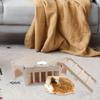 Rabbit House Wooden Small Animal Hideout for Hamsters Guinea Pig Bunny