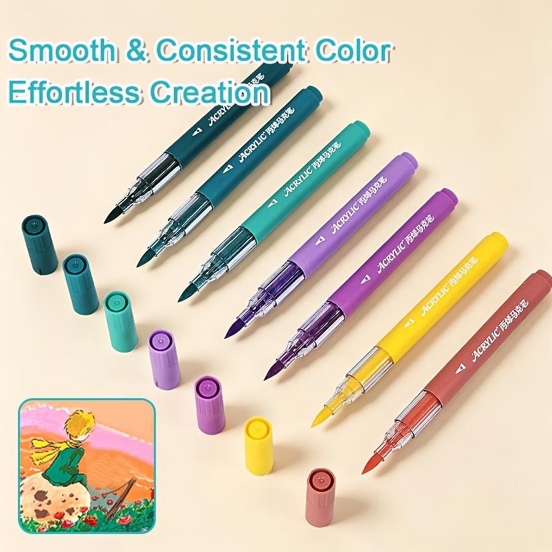 Acrylic Marker Pens Brush Tip Washable Watercolor Paint Pen Set for Students Art Drawing Sketching School Supplies