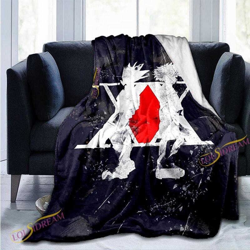 Couverture de dessin animé Hunter X Hunter, literie polaire douce, impression 3D, couette, canapé de maison, Manga japonais, cadeaux pour garçons et enfants