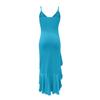 Women's Summer Ruffle Sexy High Split Dress Dress Color Sleeveless V-Neck Dress