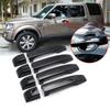 NEU-Türgriffabdeckungen Zierleisten Glänzend Schwarz Außentürgriffe Abdeckung Für Land Rover Range L322 2002-2012