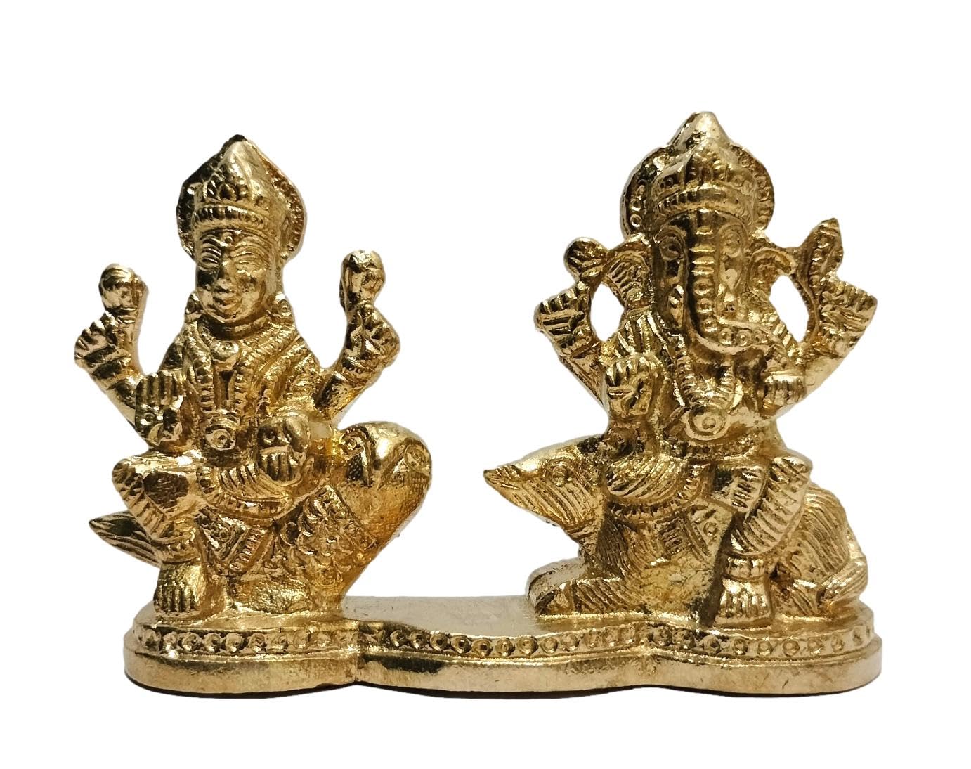 Бронзовая статуэтка Лакшми и Ганеши, сидящих на вахане, для храма и дома, украшение на Дивали