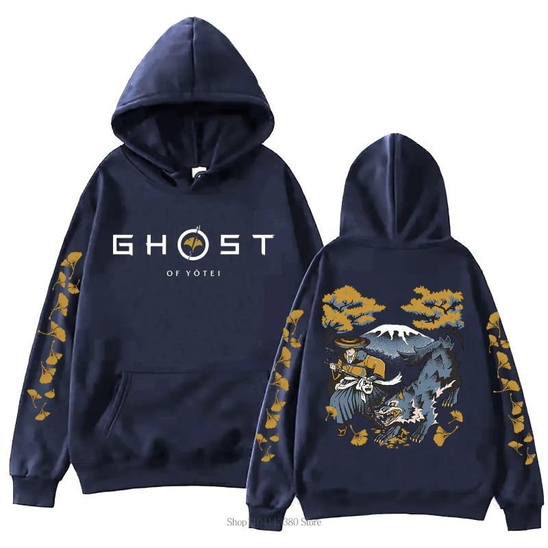 Ghost of Yotei Hoodie Men Women Oversized Y2k Pullover Fleece Warm Long Sleeve Harajuku Game Merch Tops Sweatshirt Gift for Fans