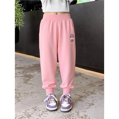 27Home Korean Brand Export Children's Clothing 2026 Autumn New Children's Pure Cotton Pants Girls' Sports Pants