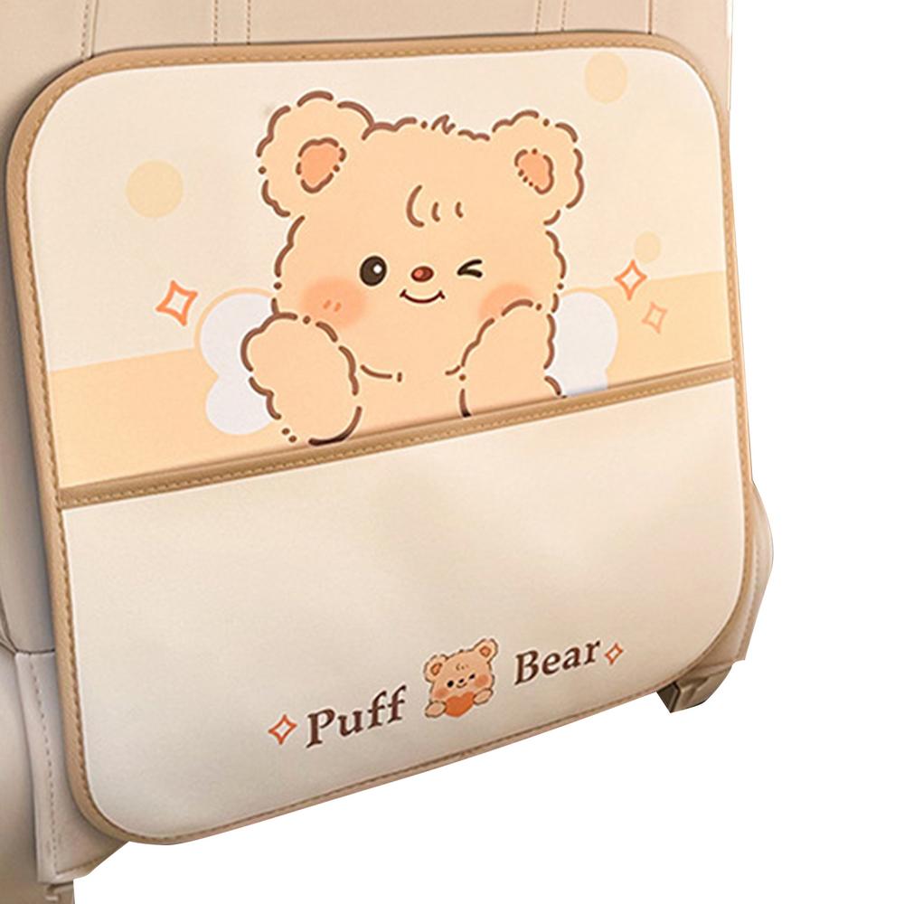 

Car Seat Back Protector Kick Mat Leather Cartoon Automotive Anti-Kick Pad PU Leather Car Protector For Backseat Cover For Kids