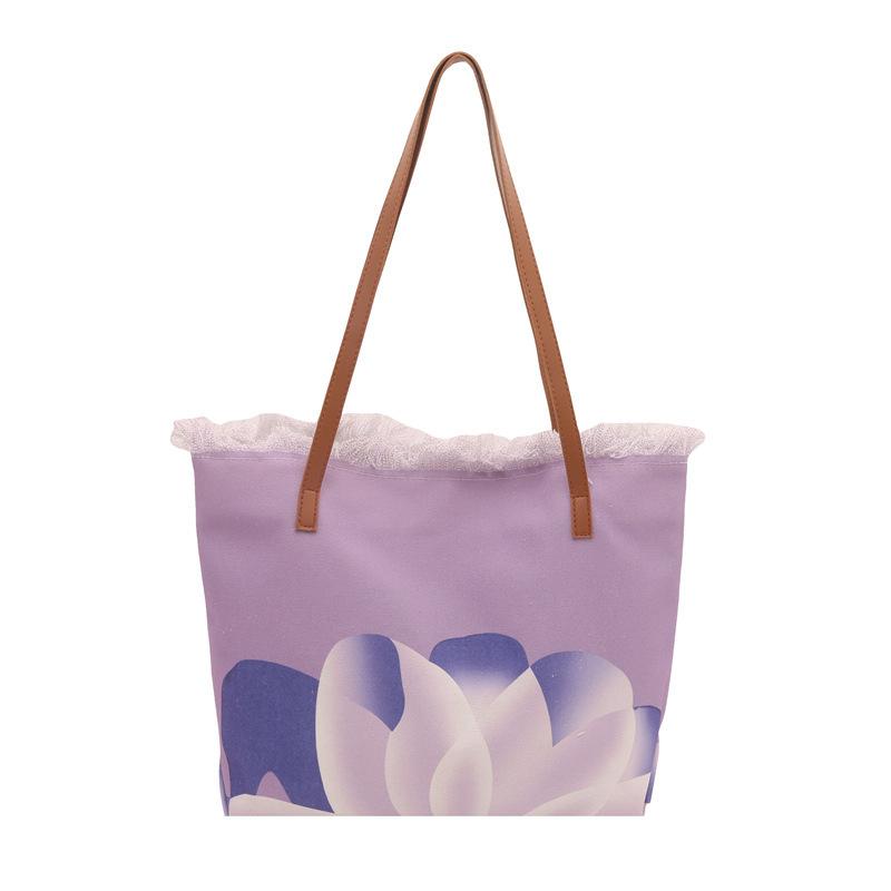 Popular Large-capacity Canvas, Portable Fringed Beach Bag, Going Out for Commuting, Shoulder Tote Bag, Bao Ma Shopping Bag.