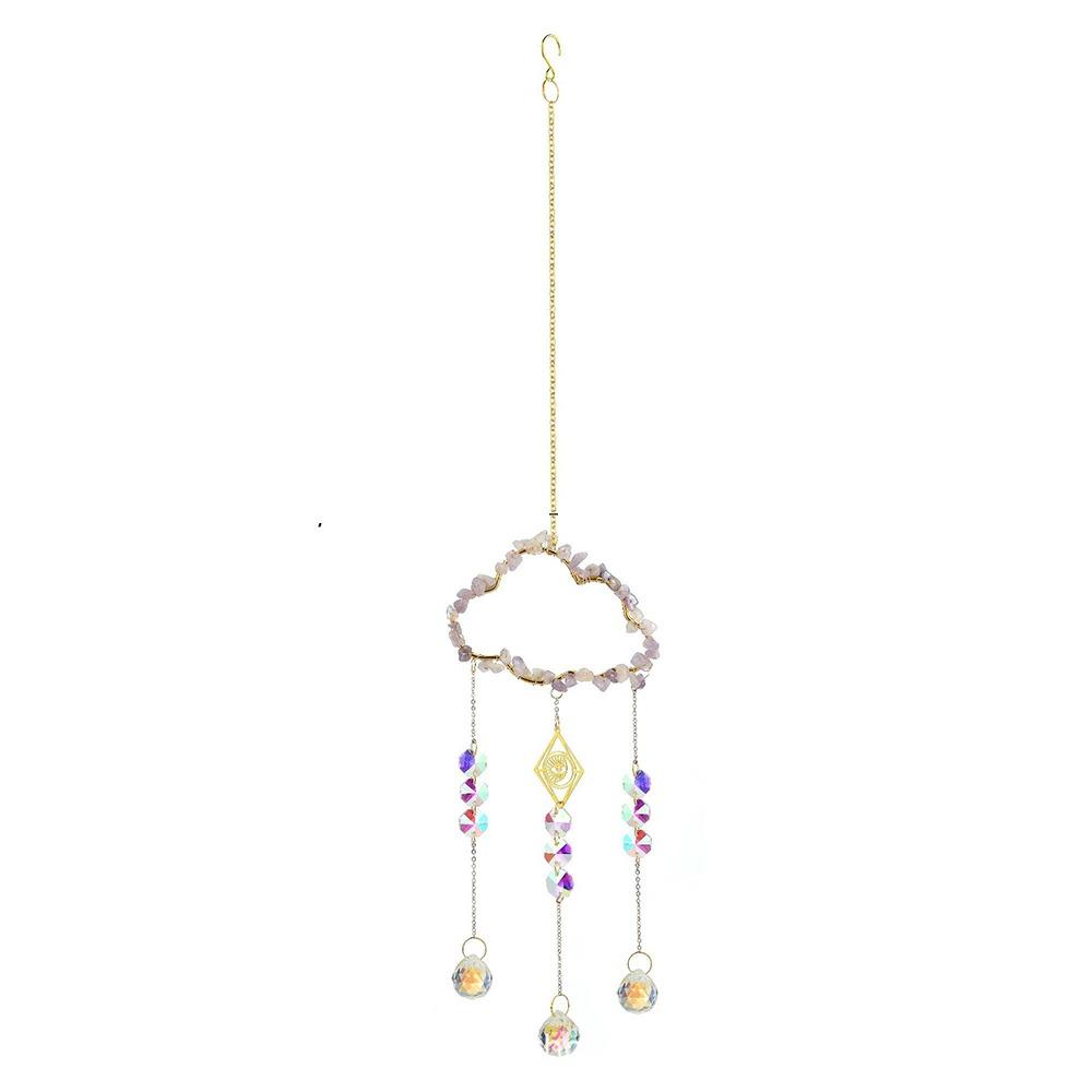 Handmade Suncatcher Chandelier Hanging Rainbow Catcher Wind Chimes Pendant  Bedroom Balcony Patio