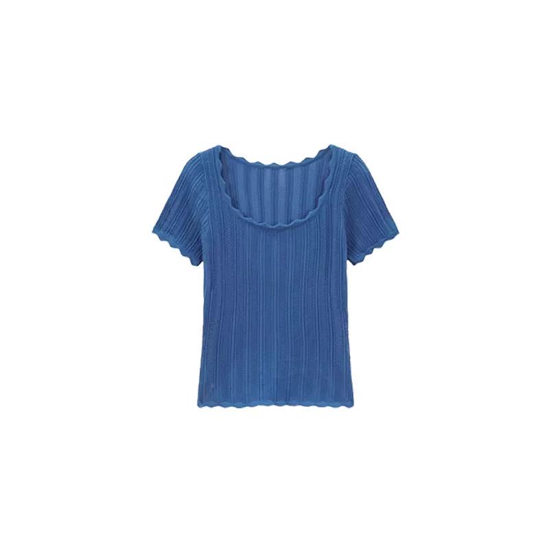 

Маленький летний комплект-двойка: Неравномерная миди-юбка с высокой талией и топ с короткими рукавами S