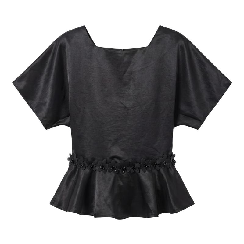 La Chapelle Women s Slimming Short-Sleeved T-Shirt L чёрный