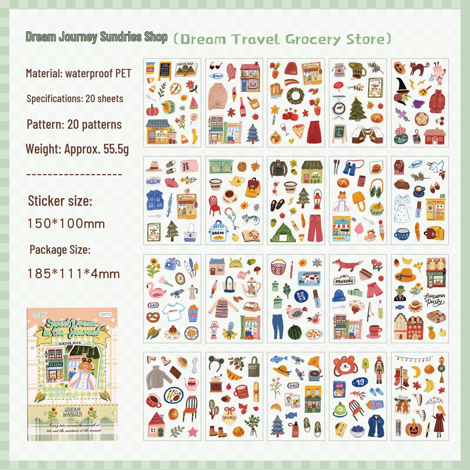 Sweet Dream Journal: Cartoon & Creative Sticker Book for Kids
