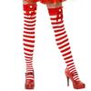 Red & White Christmas Stocking with Bow and Pom-Pom - Essential Holiday Costume Accessory
