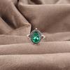 Gröna Smaragd Smycken, 925 Sterlingsilver Smycken, Handgjord Silverring, Vacker Ring Intuition Ädelsten För Jubileumspresent