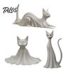 Desktop Halloween Ornaments 3D Printed Cat Ghost Desk Buddy, Cute Kitty Figurine for Spooky Home Office Decor Shelf, Kitten Ornament, Party