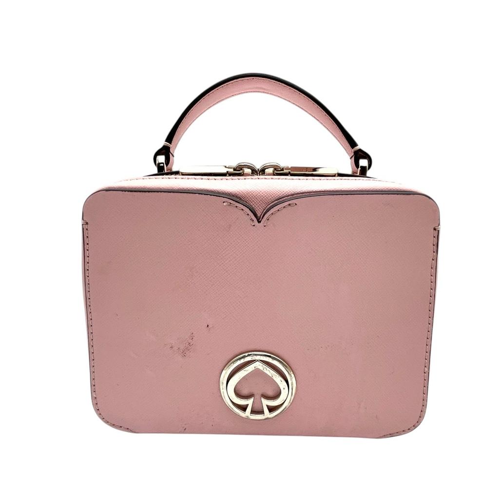 Used Kate Spade 2-way handbag/shoulder bag Vanity Vanity Mini Top Handle BagHandbag pink/black leather Women