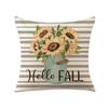 Autumn Thanksgiving Pillow Cover Pumpkin Sunflower Polyester Print Nordic Home Living Room Sofa Cushion Cover