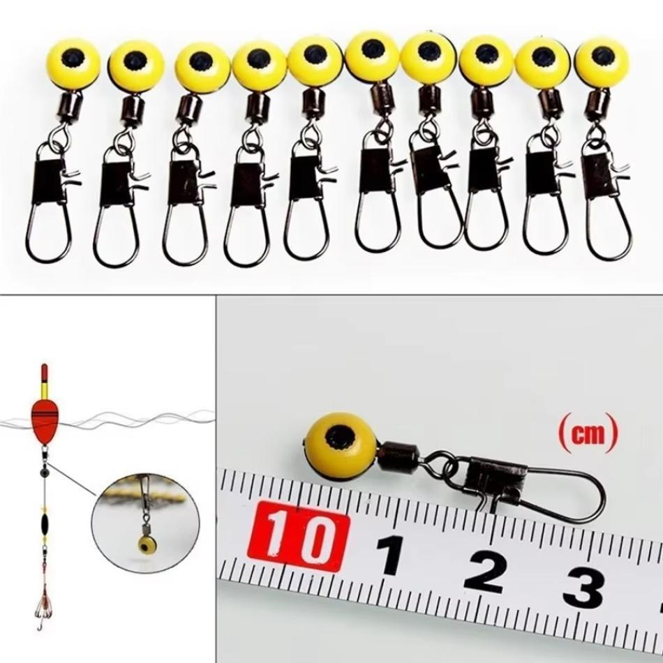 30 Pcs Sea Fishing Space Beans Medium Yellow and Red Bean Connectors Fishing Gear Accessories Outdoor Fishs Articles
