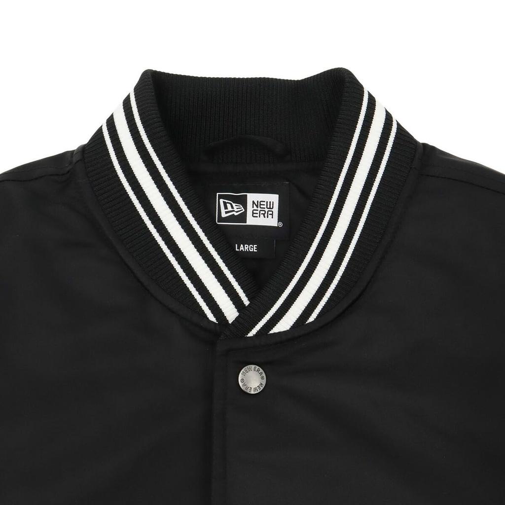 New Era Nylon Varsity Jacket Size Exclusive To Stylish Outfit for (14169646, NER34A6279), Black, L, ONSPOTZ. Unisex, Streetwear-inspired, Travel.