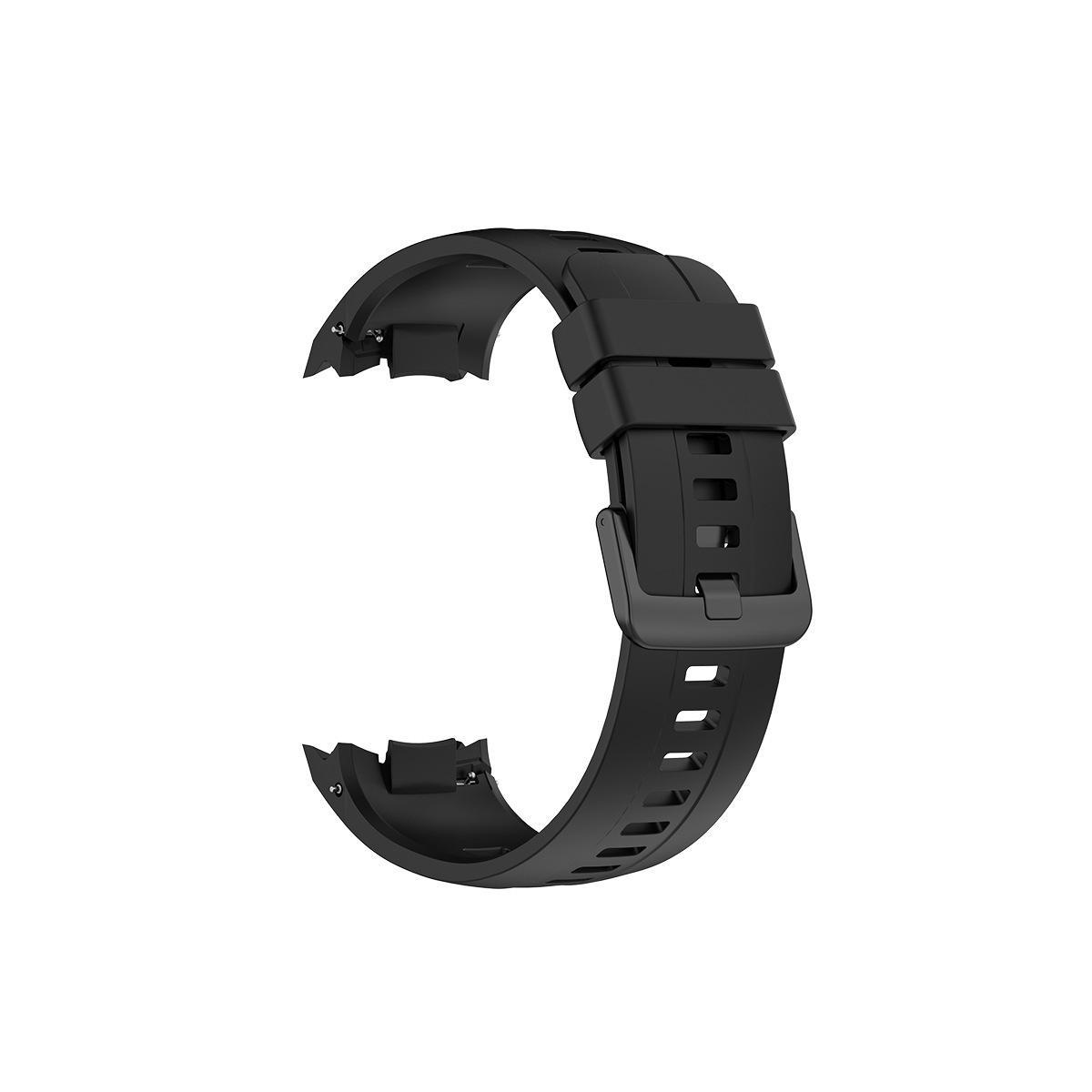 

Стильный силиконовый ремешок для часов Huawei Honor GS Pro — модный деловой аксессуар в ярком тренде. чёрный