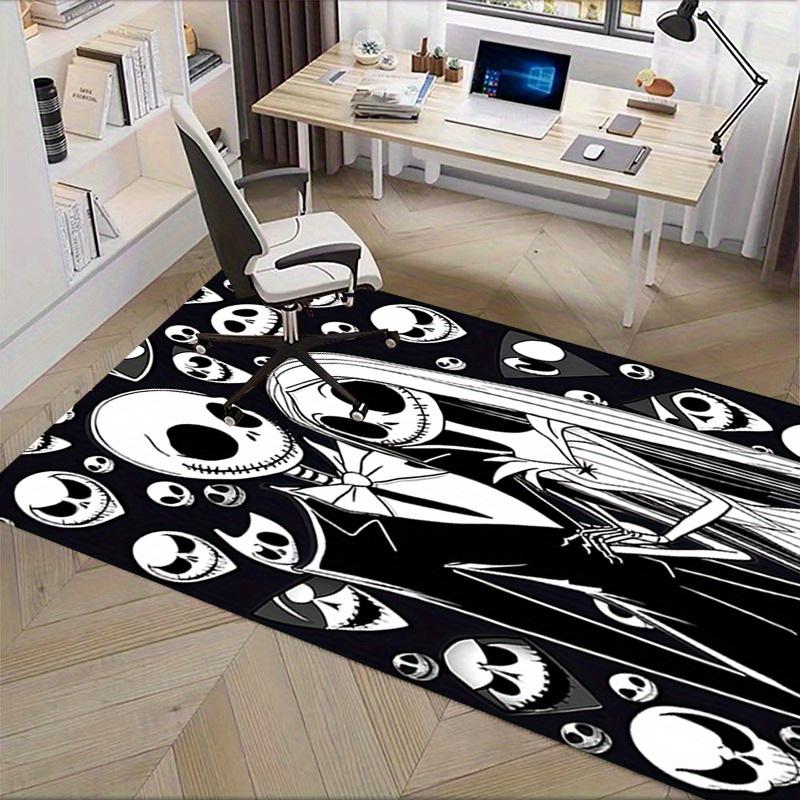 Office Rug Skeletons, Halloween theme 3D Printed Anti-Slip Rug-Machine Washable for Living Room