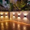 Solar Wall Light ABS Waterproof Up Down Outdoor with Built-in Li-ion Battery for Garden Yard Stairs Decoration Solar Panel Light