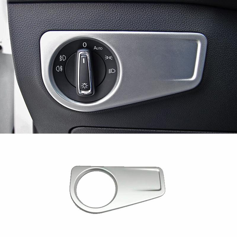 For Seat Tarraco 2018 2019 2020 ABS Chrome Car Headlamps Adjustment Switch Cover Trim Sticker Styling Decoration Accessories