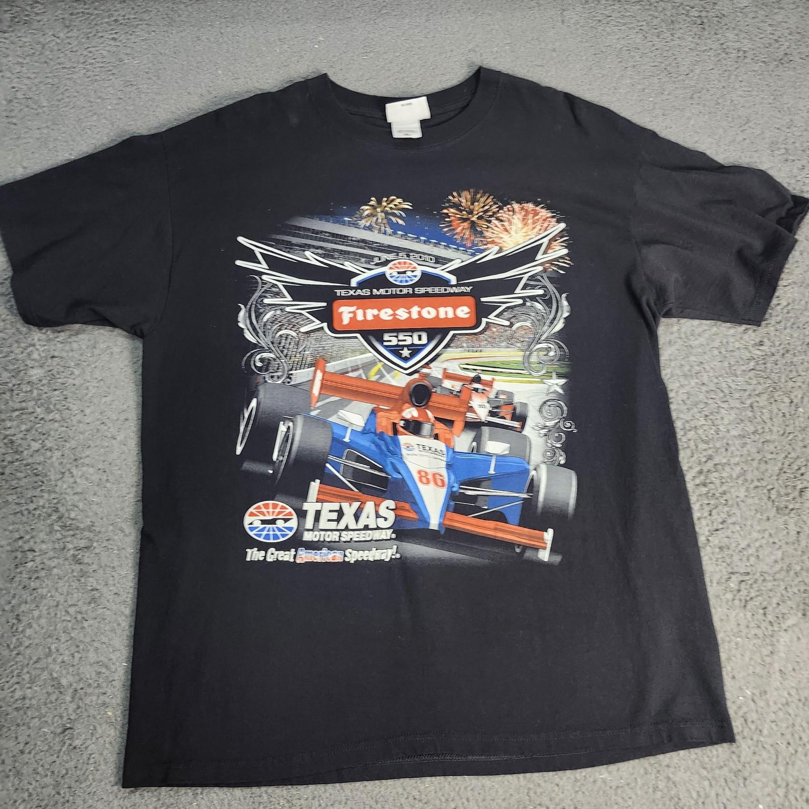 Texas Motor Speedway Shirt Mens XL Black Firestone 550 2010 Chase Authentics Unisex T-Shirt XXXL