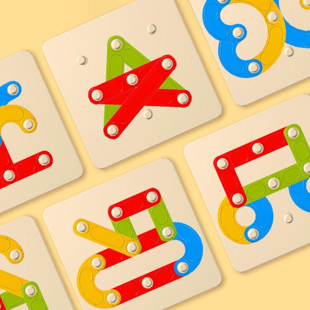 DIY Handmade Toys Matching Column Toys Variable Shape Construction Puzzle Set  Kids Gift