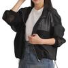 NOBU Select Women's Zip-Up Mesh Track Jacket In Black, Fits Short and Petite Women