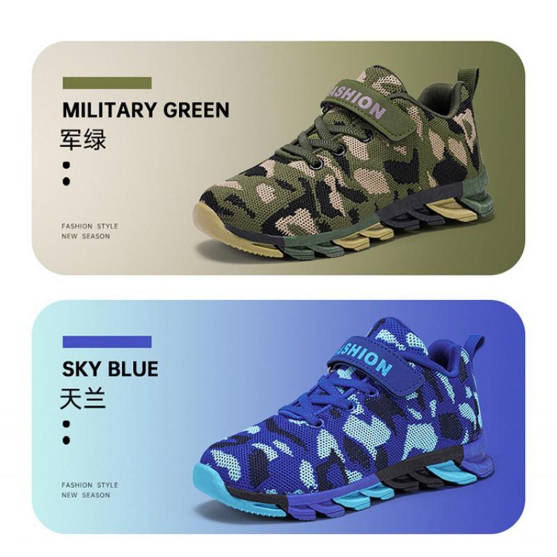 Kinder Camo Trainingsschuhe Outdoor Camps Alter 10-15 Atmungsaktive Mesh Sneaker Mit Klettverschluss