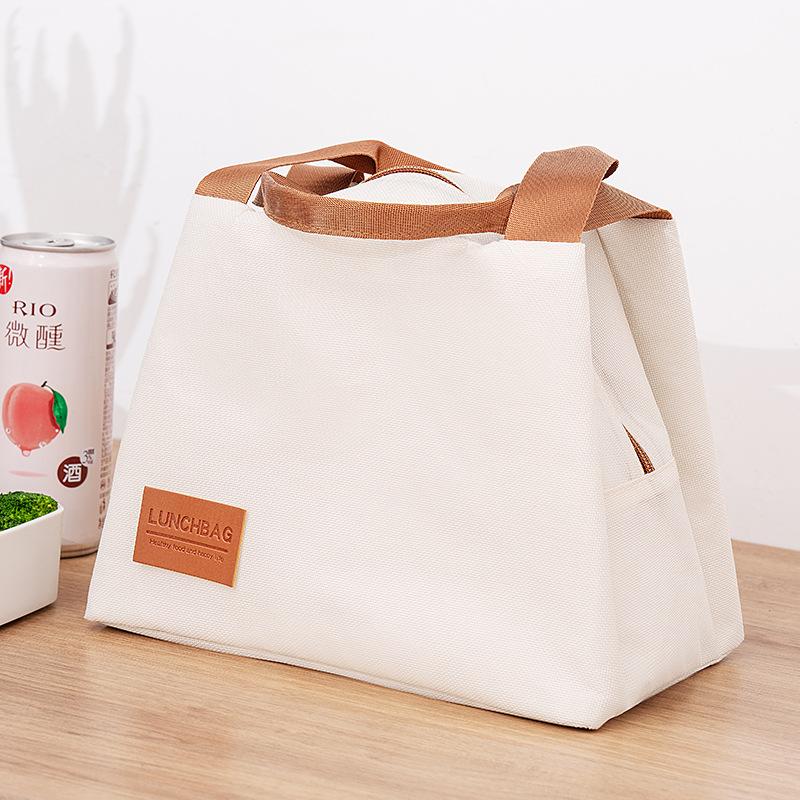 New Portable Insulation Bag Large Oxford Cloth Aluminum Foil Lunch Bag Simple Portable Fresh-keeping Picnic Lunch Bag