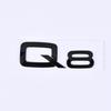 3D ABS Chrome Black Letters Numbers Car Rear Trunk Boot Emblem Sticker Badge For Audi Q2 Q3 Q5 Q6 Q7 Q8 Car Styling Accessories