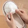 Autumn and winter down men's cotton slippers indoor home waterproof and slip-resistant couple plush cotton drag men's winter