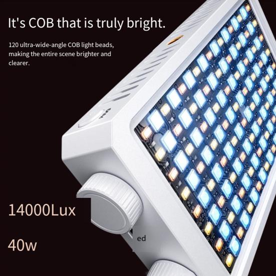 40W LED Camera Fill Light with Tripod Portable Lightweight 4400mAh Rechargeable Adjustable 1/4-Inch Thread Video Shoot Photography Handheld Fill Lamp