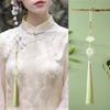 Chinese Style Brooch for Traditional Clothing Handmade Cheongsam Pendant with Long Fringes Waist Hanging Ornament