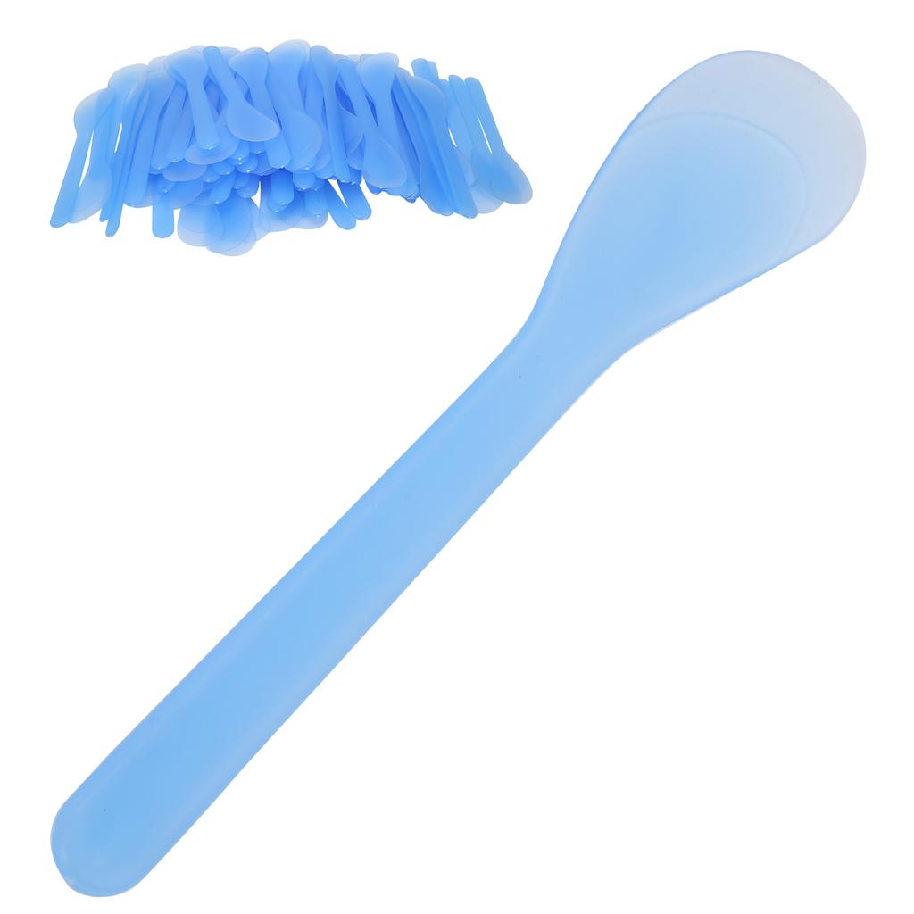100KS Špachtle na obličejovou masku Kosmetická maska Aplikace DIY Plastová lžička na masku Tyčinka ŠpachtleModrá
