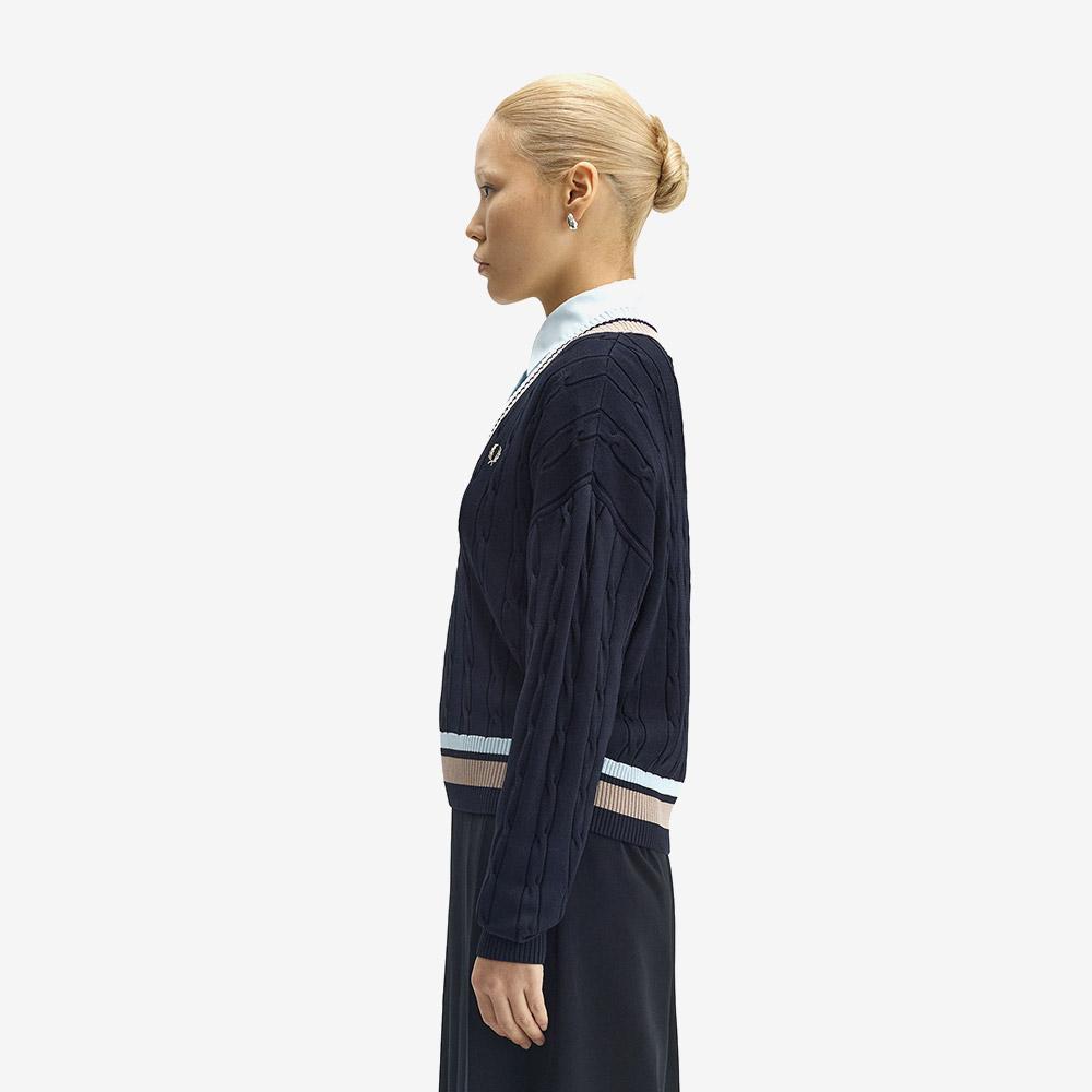 FRED PERRY [Womens] Bold Tip Cable Knit - Navy Afpf2531102-608