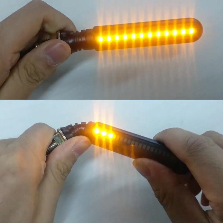 New 2x 12V ATV Scooter Dynamic LED Signal Indicator Blinker + Red Rear Strobe Light