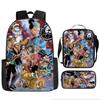 One Piece Cartoon Anime Rucksack Leichte Ergonomische Schultasche für Grundschüler Umhängetasche Federmäppchen Set
